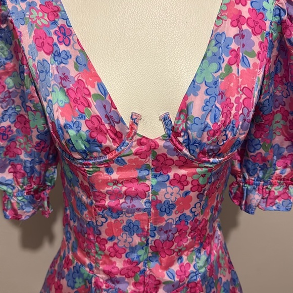 For Love and Lemons Corset Floral Angie Mini Dress - Picture 4 of 8